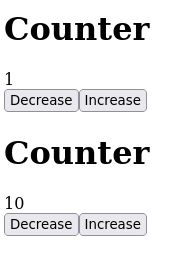 Two Preact components acting independently